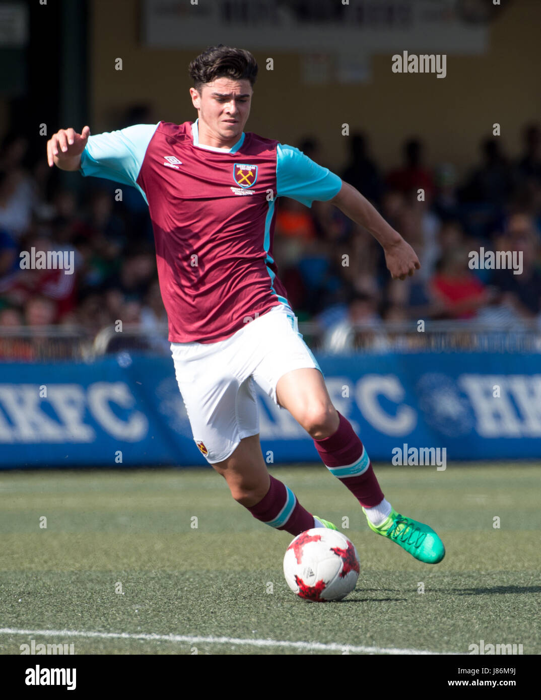 Hong Kong, Chine. 27 mai, 2017. Joe Powell en action. West Ham vs YYL Maîtres. 2017 Hong Kong Sevens de soccer au Hong Kong Causeway Bay Club de Football. Credit : Jayne Russell/Alamy Live News Banque D'Images