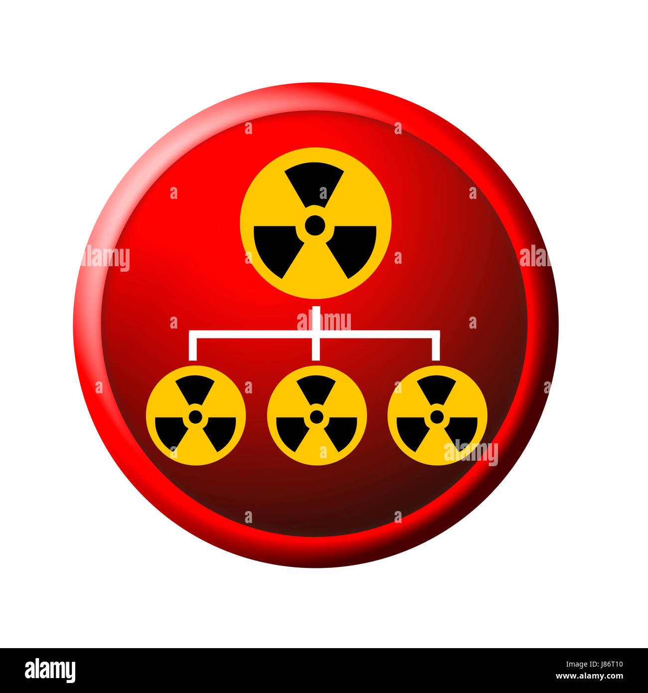 Attention pas de puissance puissance atomique de nombreuses illustration attention pas de bouton Banque D'Images