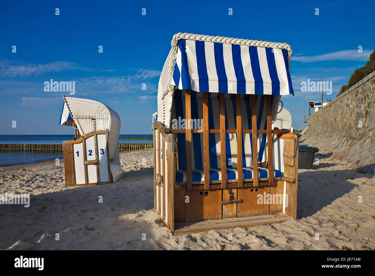 Chaises de plage Banque D'Images