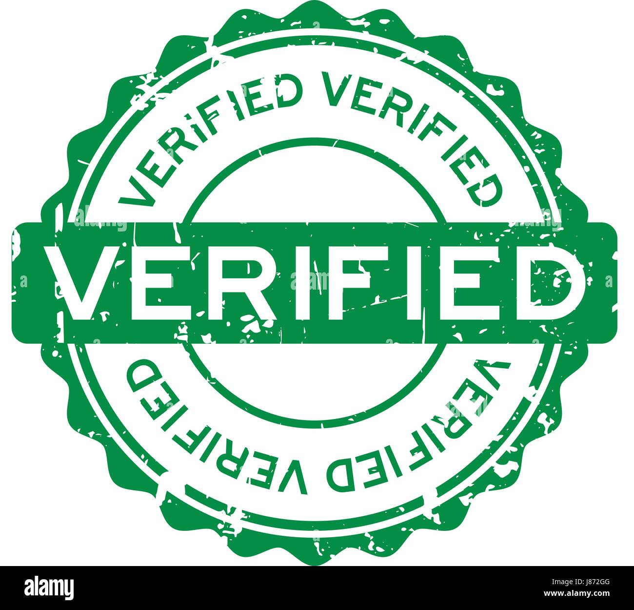 Grunge green stamp joint en caoutchouc rond vérifié Illustration de Vecteur