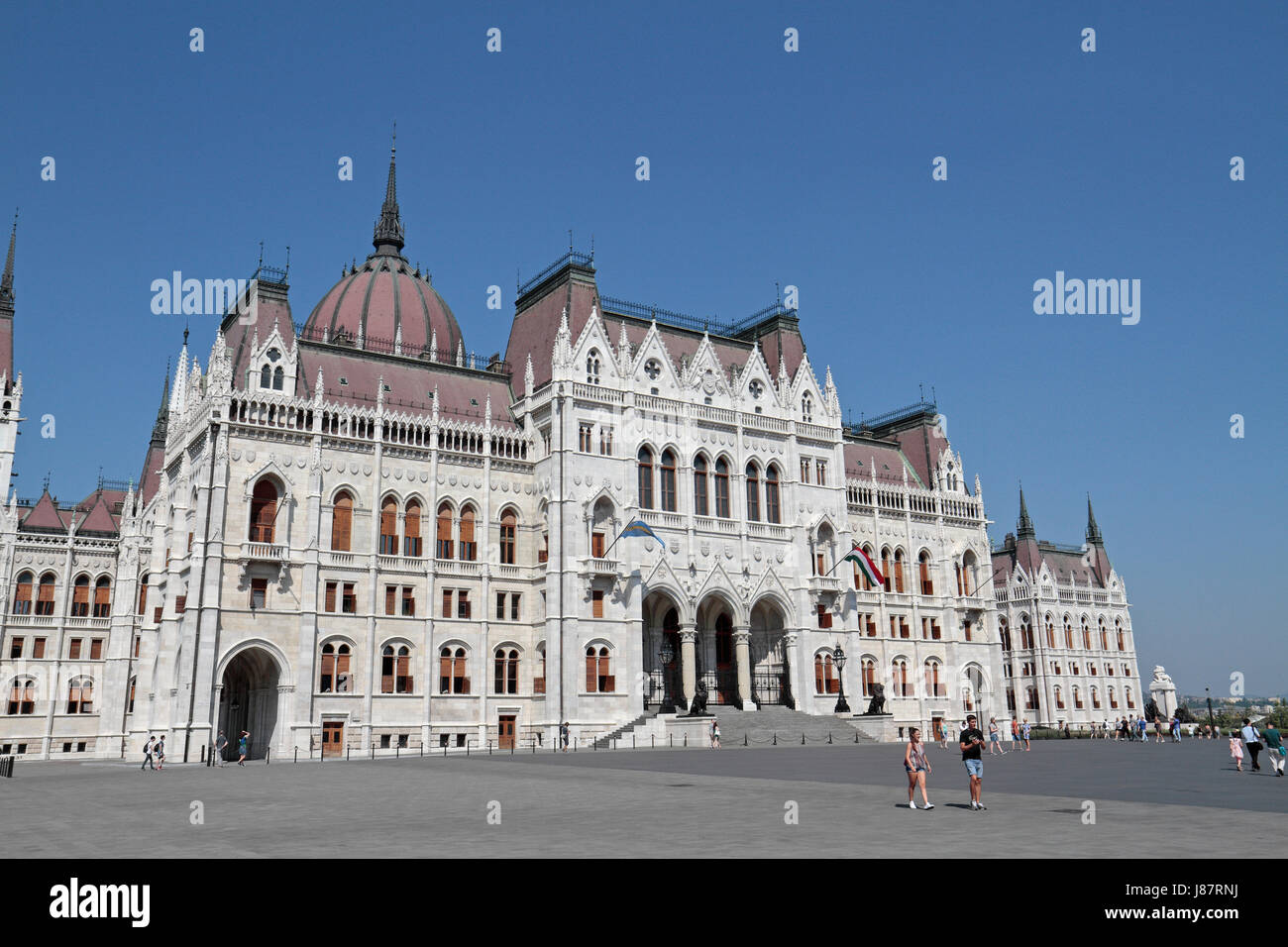 Le bâtiment du parlement hongrois à Budapest, Hongrie. Banque D'Images