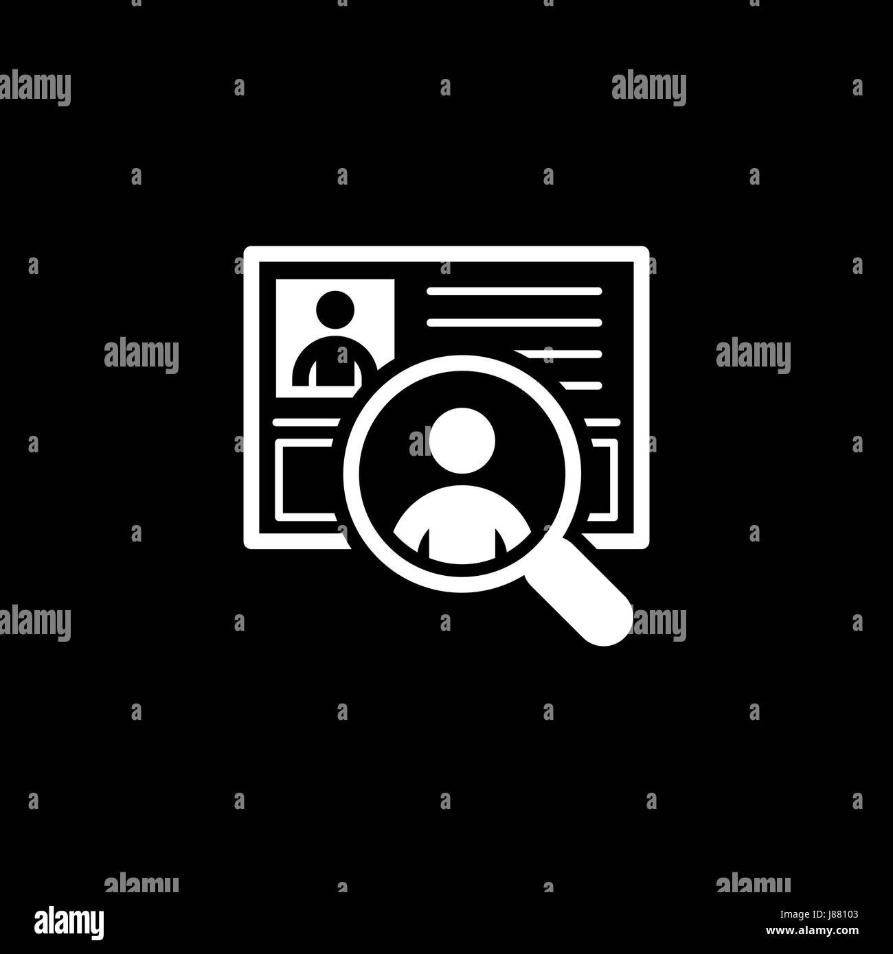 L'icône de recrutement. Concept d'entreprise. Modèle plat. Illustration de Vecteur