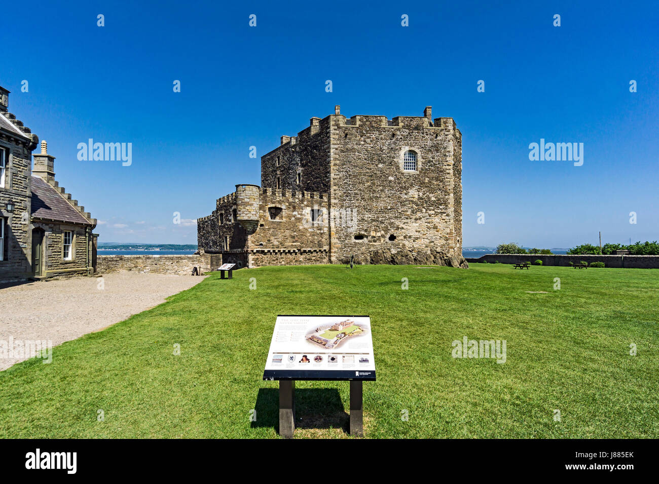 Blackness Castle dans village écossais noir par le Firth of Forth près de l'Ecosse Linlithgow UK Banque D'Images