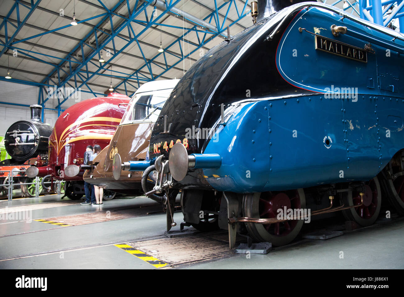 Le Train à vapeur Mallard que le 3 juillet 1938 atteint le record du monde de vitesse de traction à vapeur de 126 mph National Railway Museum York England UK Banque D'Images