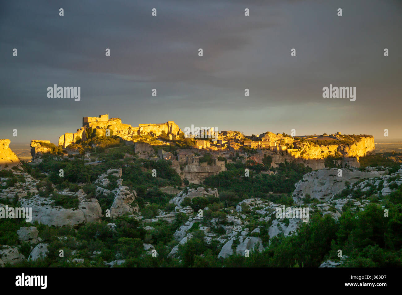 Les-Baux-de-Provence, Alpilles, Bouches du Rhône, Provence, France Banque D'Images