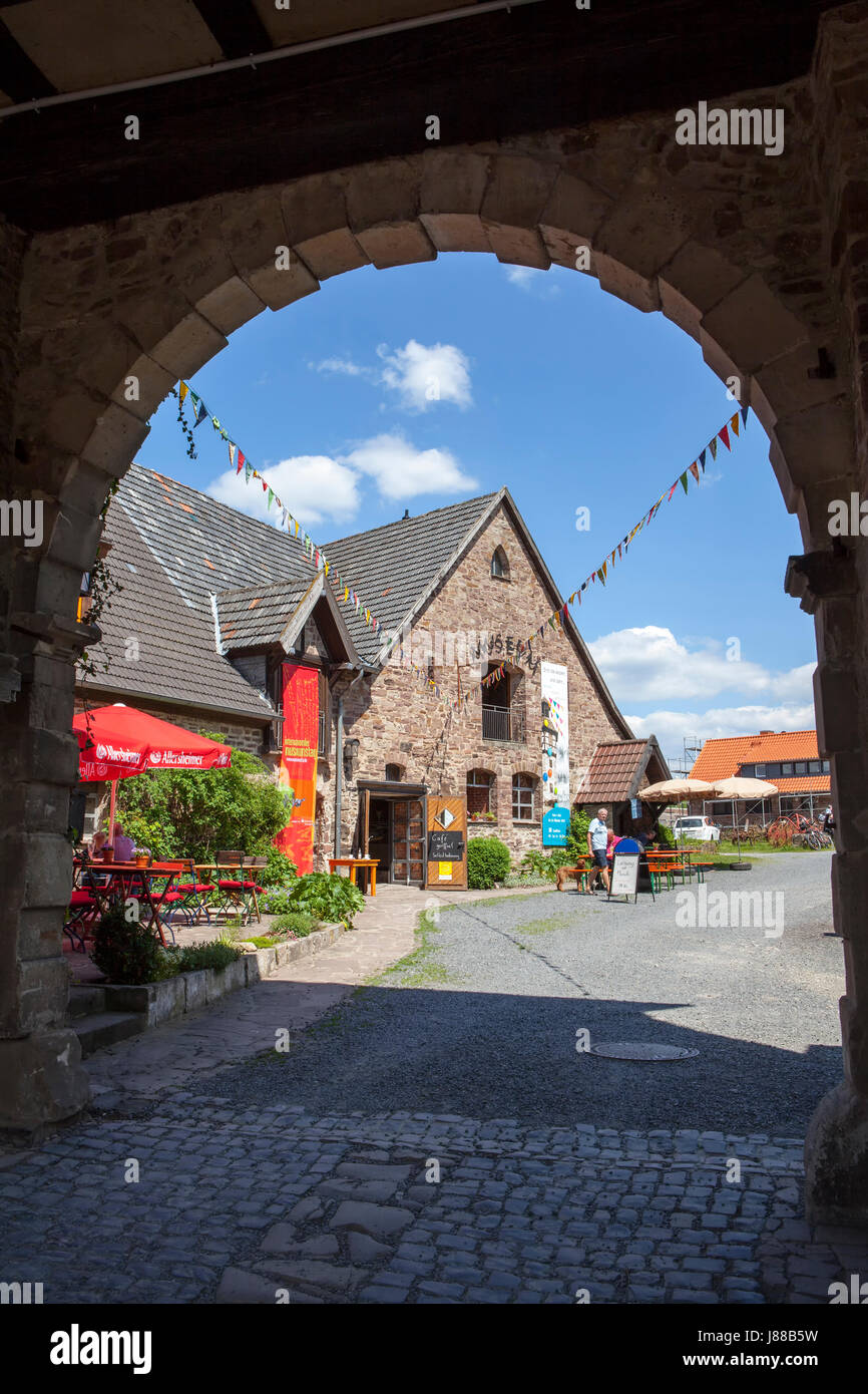 Wülmersen Burg château, région de Kassel, la vallée de la Weser, Weser Uplands, Weserbergland, Reinhardswald, Hesse, Allemagne Banque D'Images