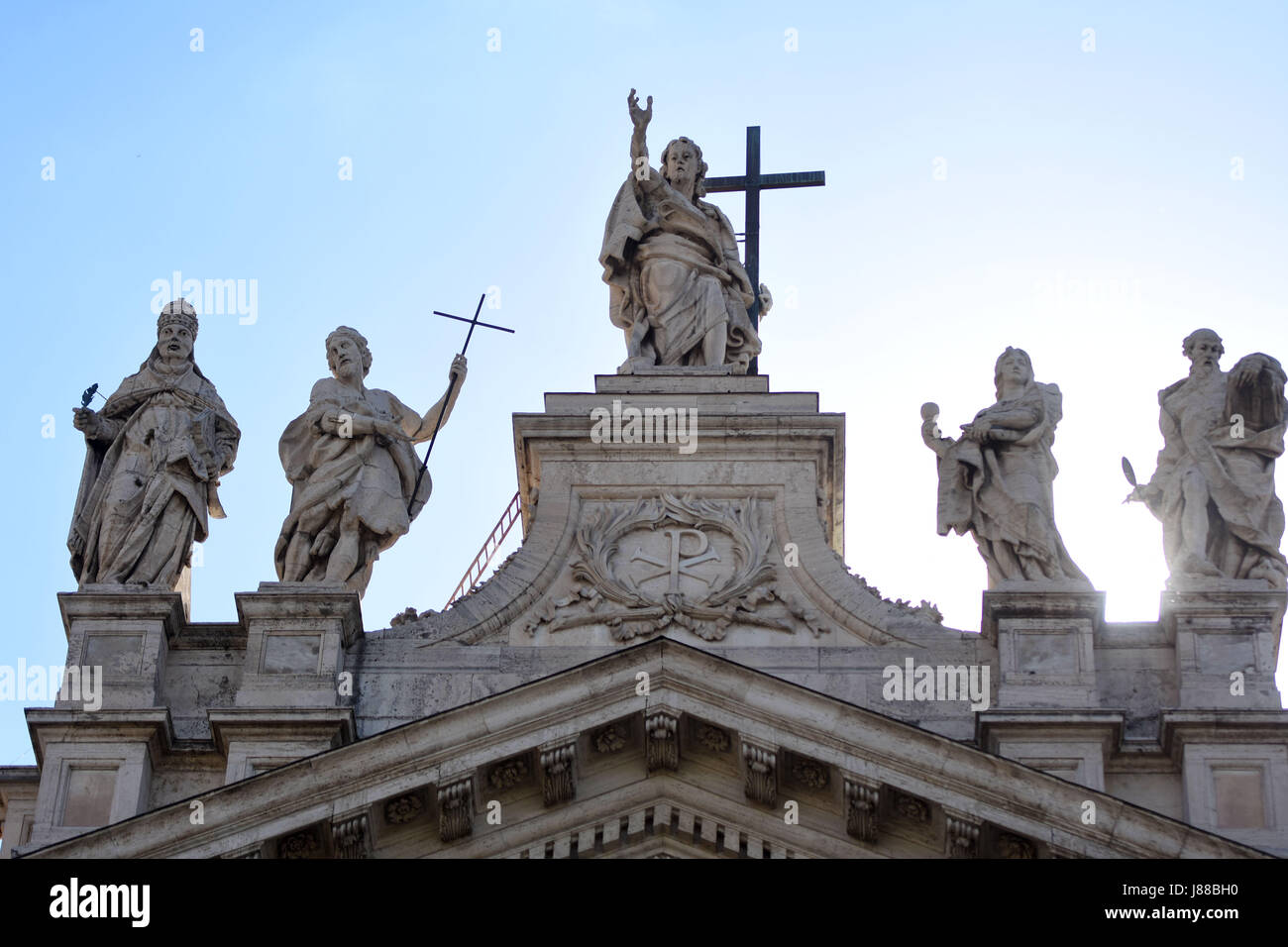 Le siège officiel du Pape, la basilique de St Jean de Latran est le rang le plus élevé de l'Église Catholique, Rome, Italie. Banque D'Images