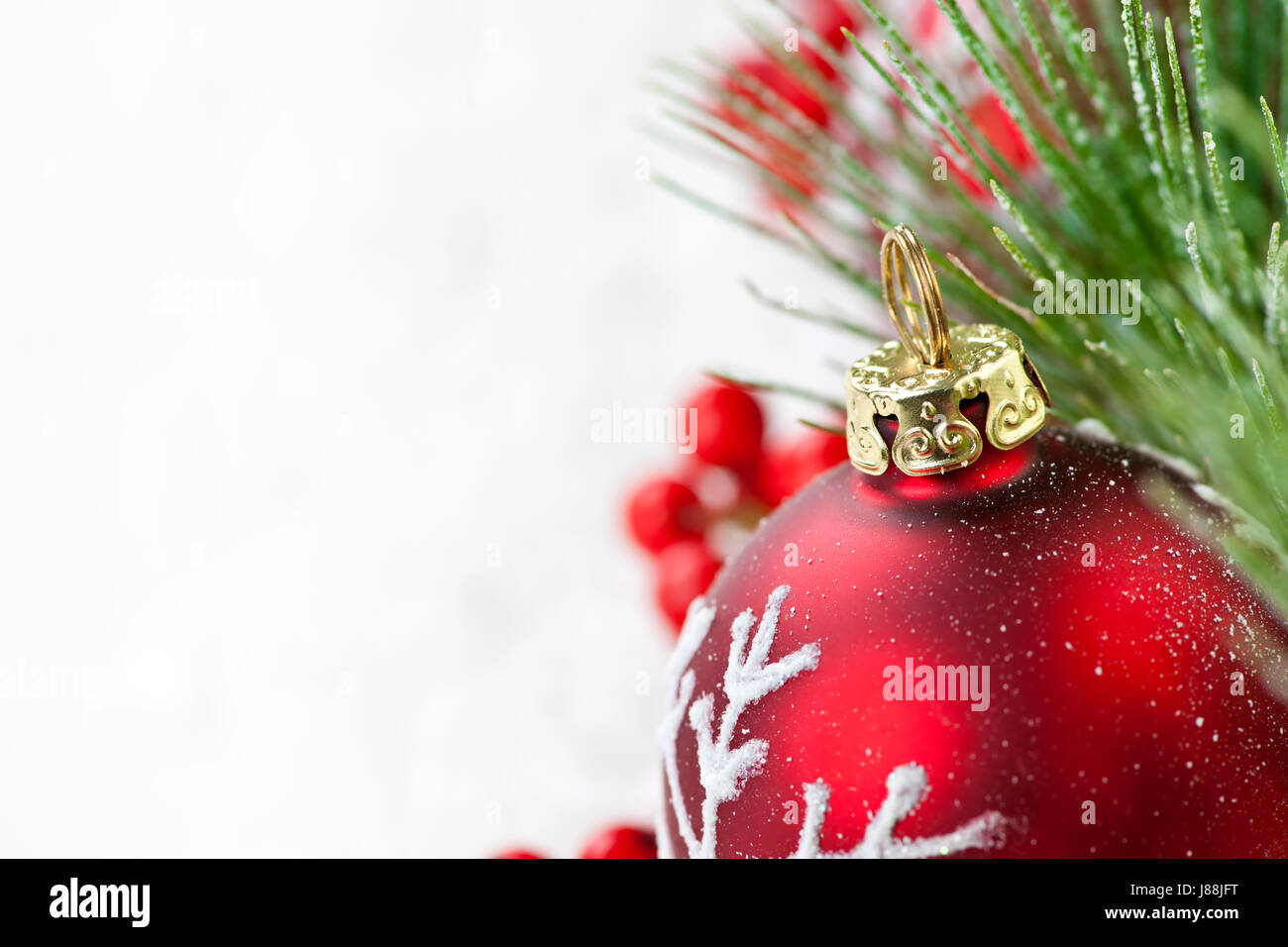 Ball, vert, pin, ornement, décoration, petits fruits, Noël, Noël, rouge, x-mas, Banque D'Images