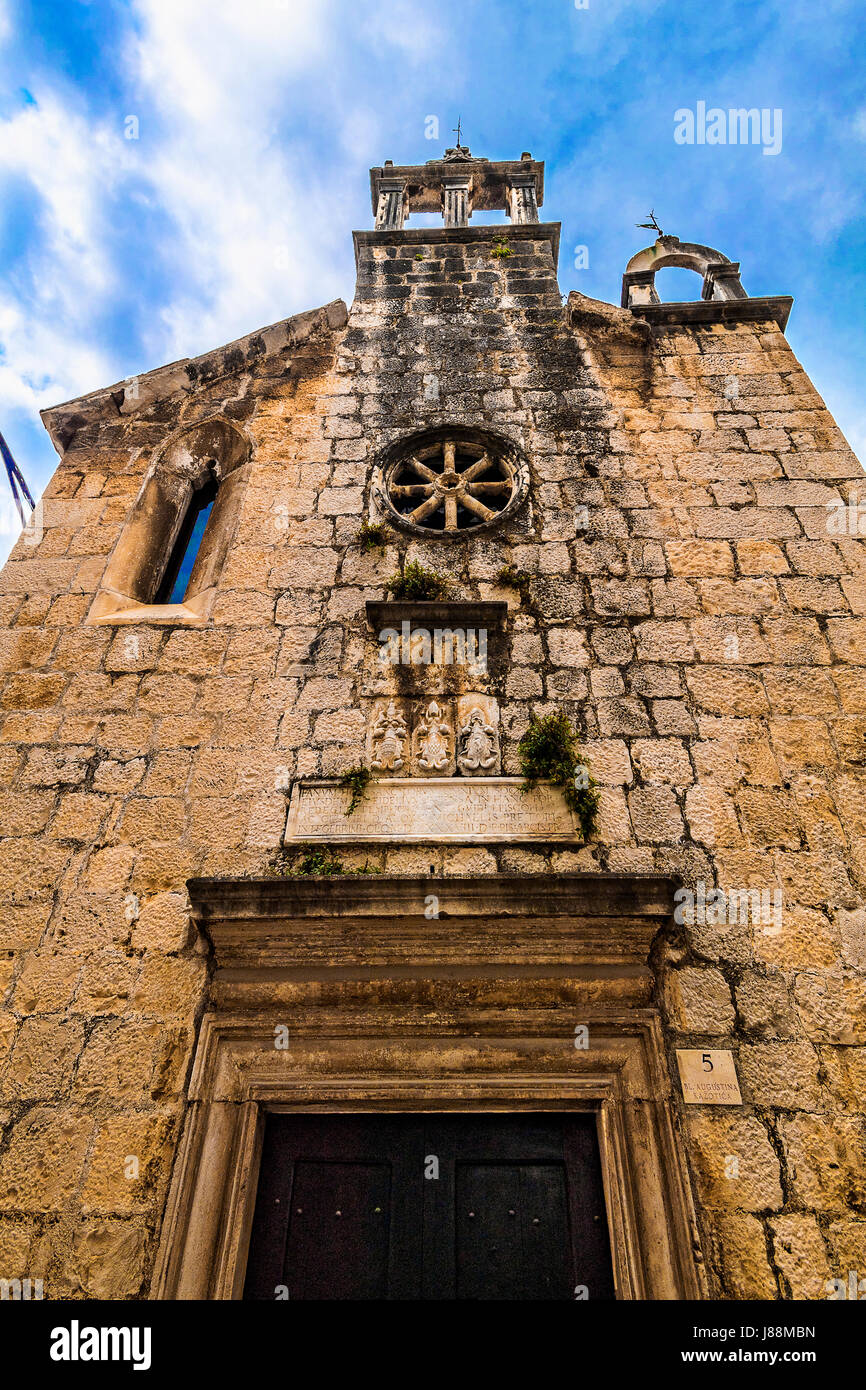 La Croatie Dalmatie Trogir ( Trau ) vieille ville - l'église All Saints Banque D'Images