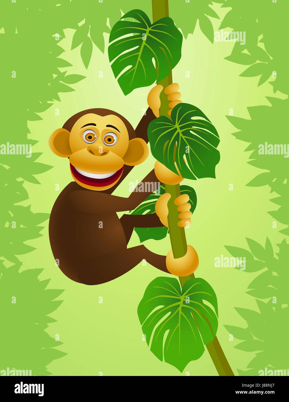 Animal, singe, chimpanzé, funny, cartoon, rire, rire, rire, twit, Banque D'Images