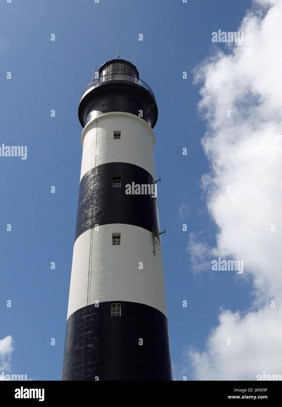 Signe, signal, la France, l'île, un phare, phare, île, signe, signal, bleu, Banque D'Images