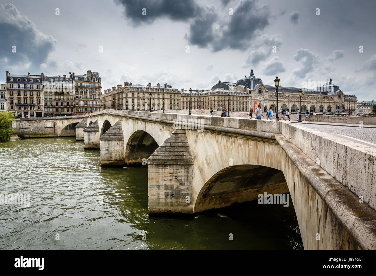 Pont Neuf et cite Island in Paris, France Banque D'Images