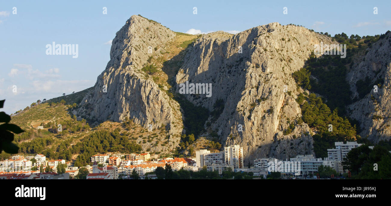 Ville, ville, plage, mer, la plage, mer, côte, la Croatie, l'eau salée, Banque D'Images