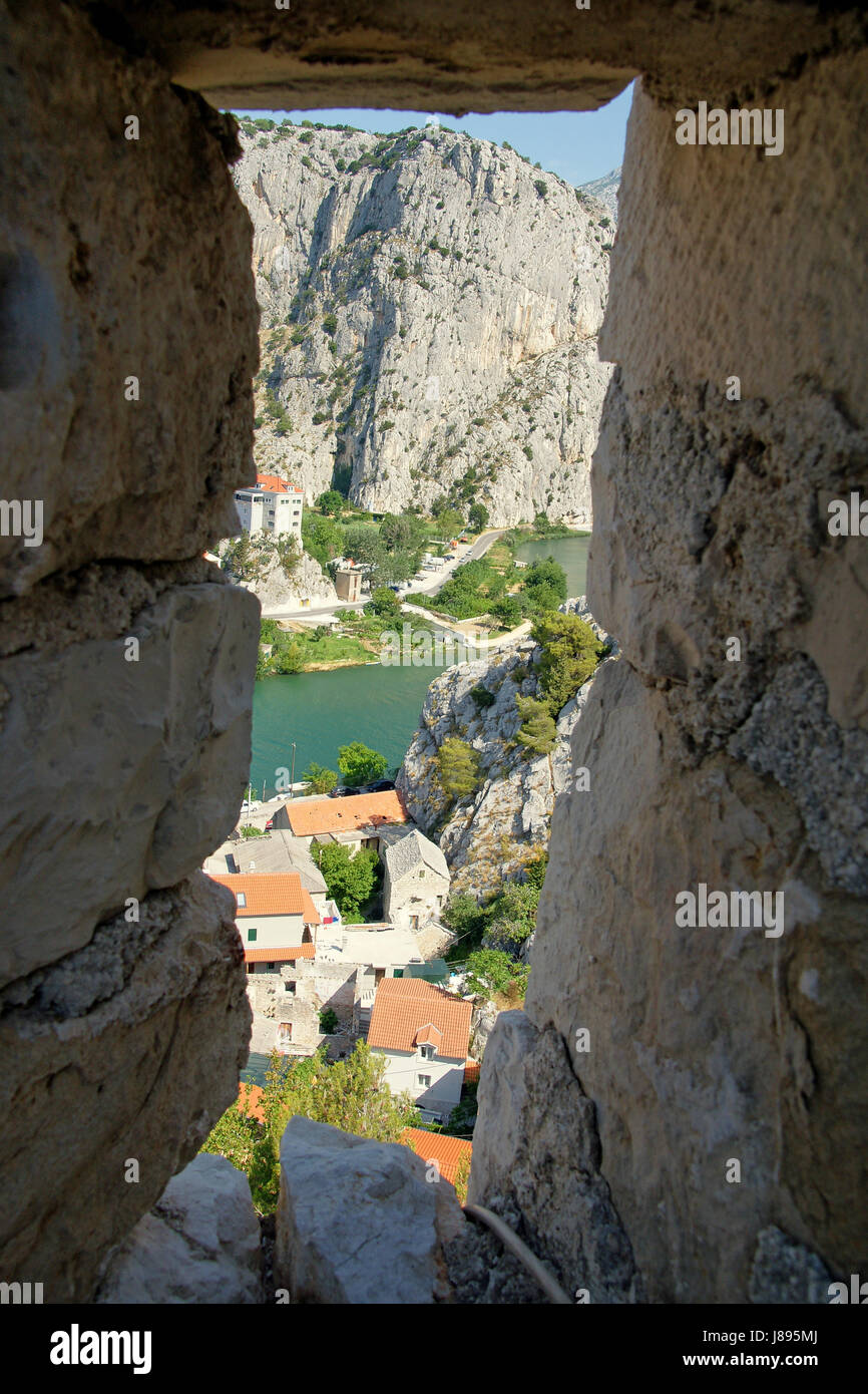 Ville, ville, plage, mer, la plage, mer, côte, la Croatie, l'eau salée, Banque D'Images