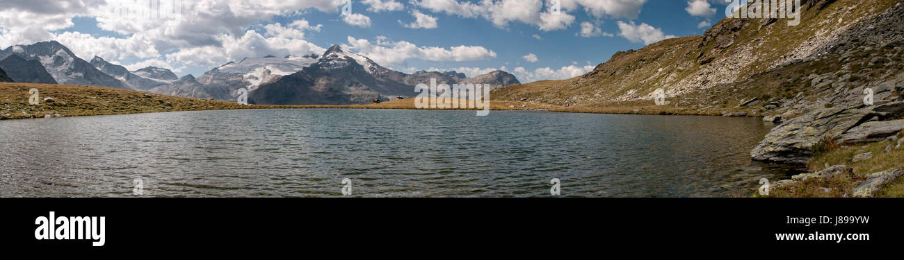Montagnes, le Tyrol du sud, radio silence, Silence, silence, lac de montagne, repos, Banque D'Images