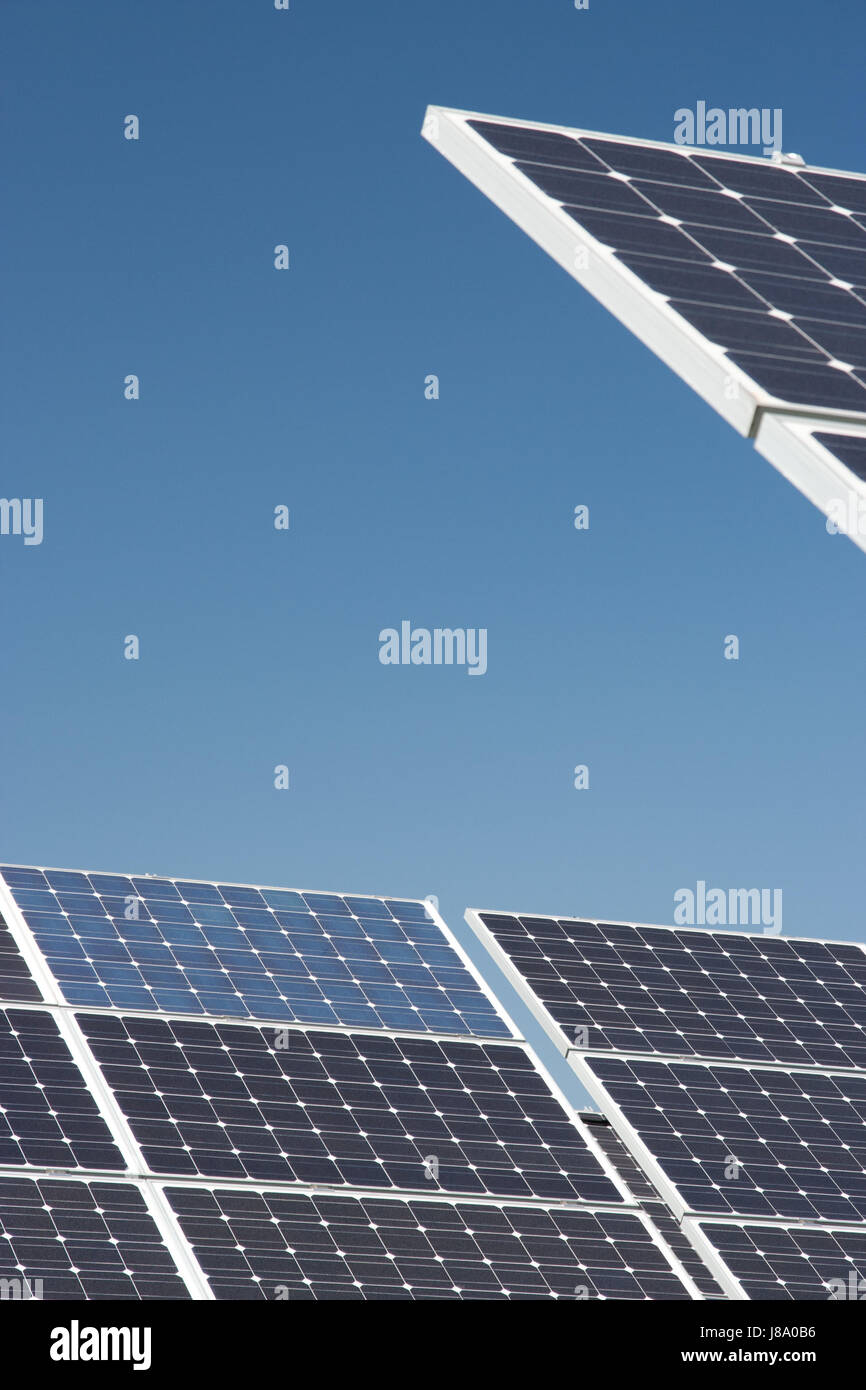 Gare, l'énergie, l'alimentation, de l'électricité, l'énergie électrique, les cellules, l'énergie solaire, les énergies renouvelables, Banque D'Images