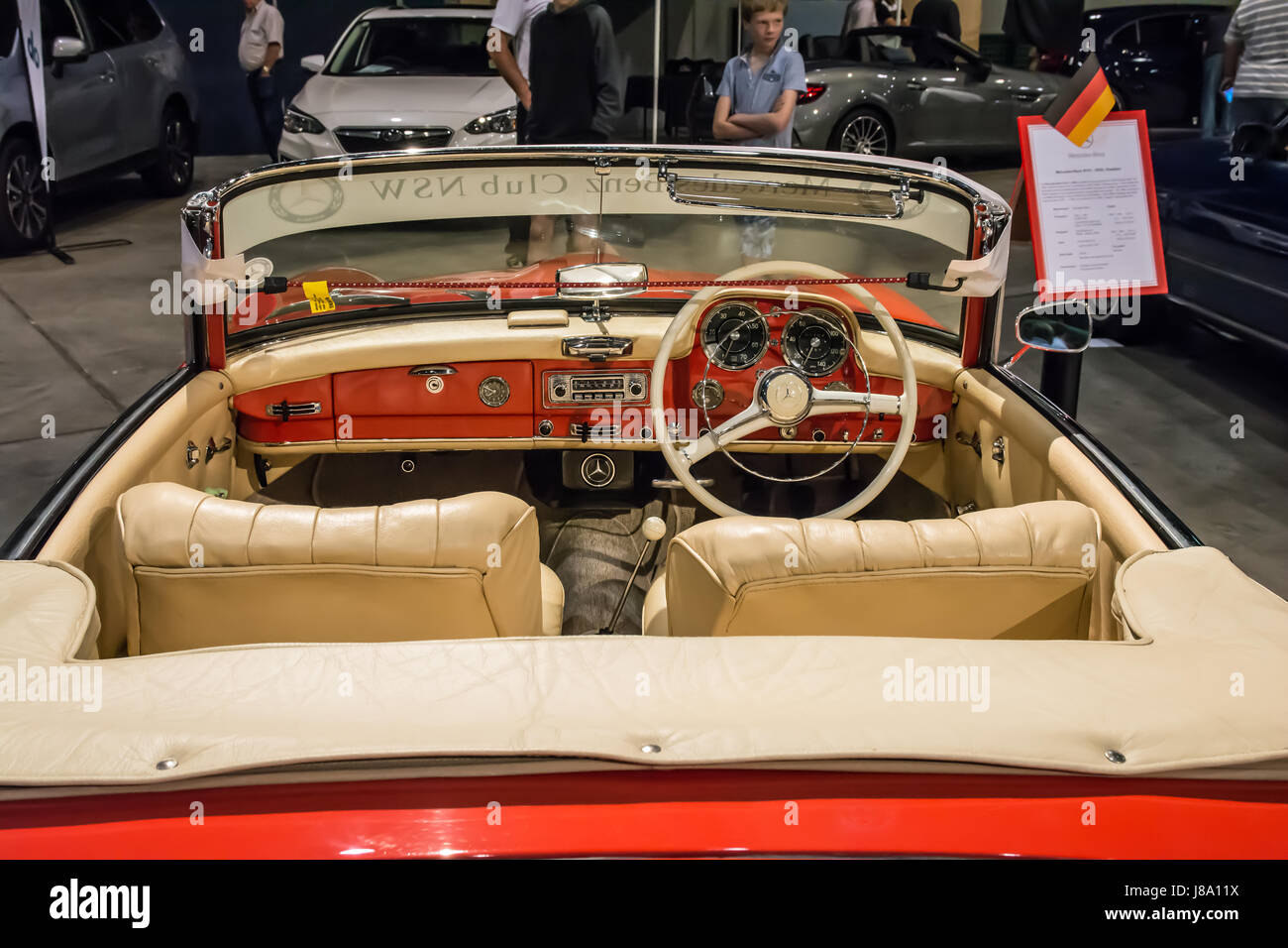Cockpit de mercedes-benz w121 190sl roadster 1955-1963. Banque D'Images