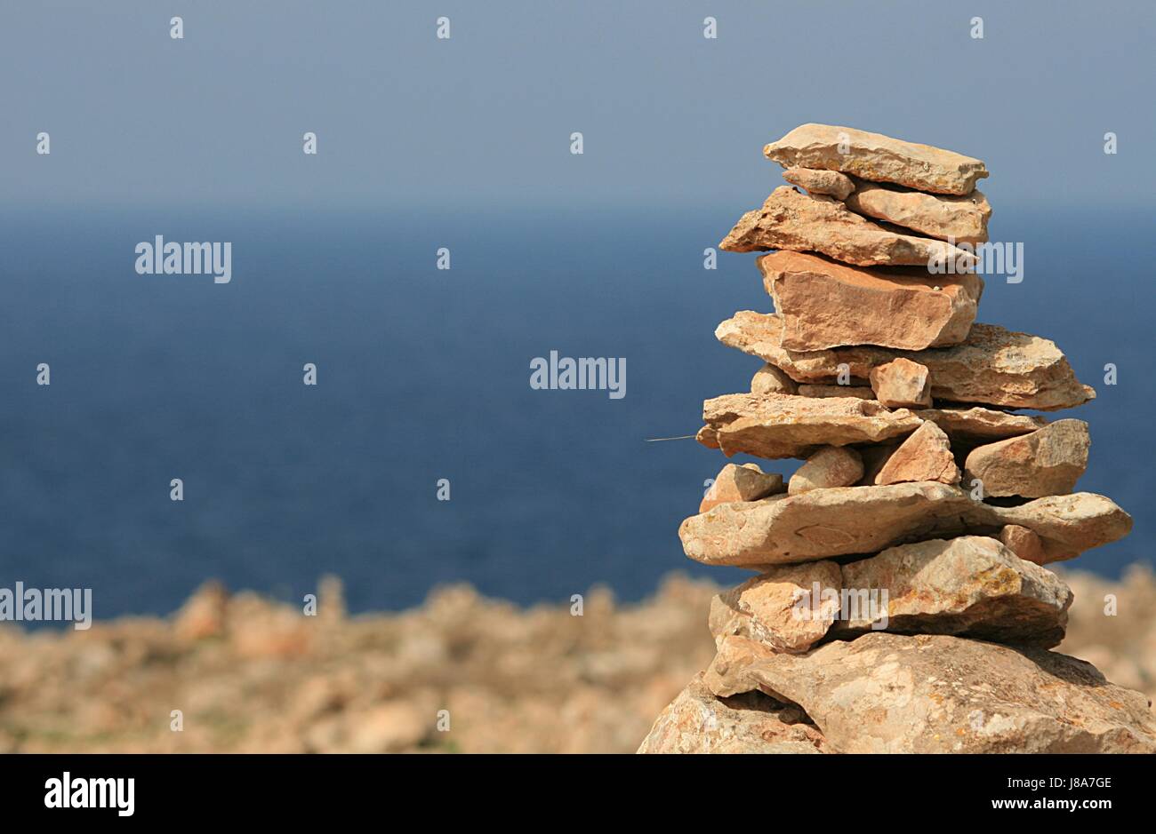 Tower, œuvre d'art, relaxation, pierre, plage, mer, la plage, mer, Banque D'Images