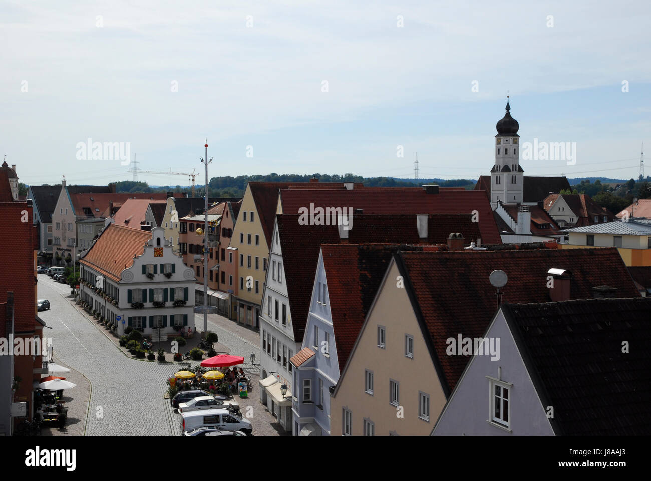 Vieille ville, historique, Bavaria, vue sur la ville, la terre, l'immo, terrain, historique, Banque D'Images