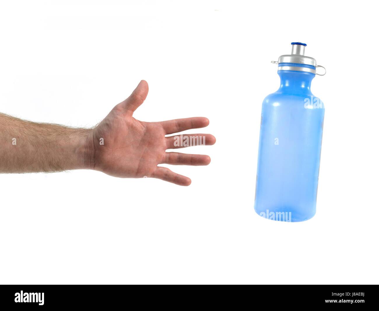 Bleu, boire, boire, bavoirs, sport, sports, isolé, le mode de vie, libre, Banque D'Images