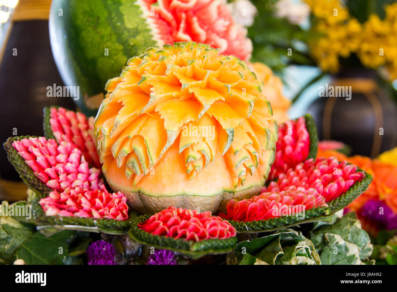 La nourriture, aliment, art, sculpture, descendances, fruits, rafraîchissements, fraîcheur, Banque D'Images