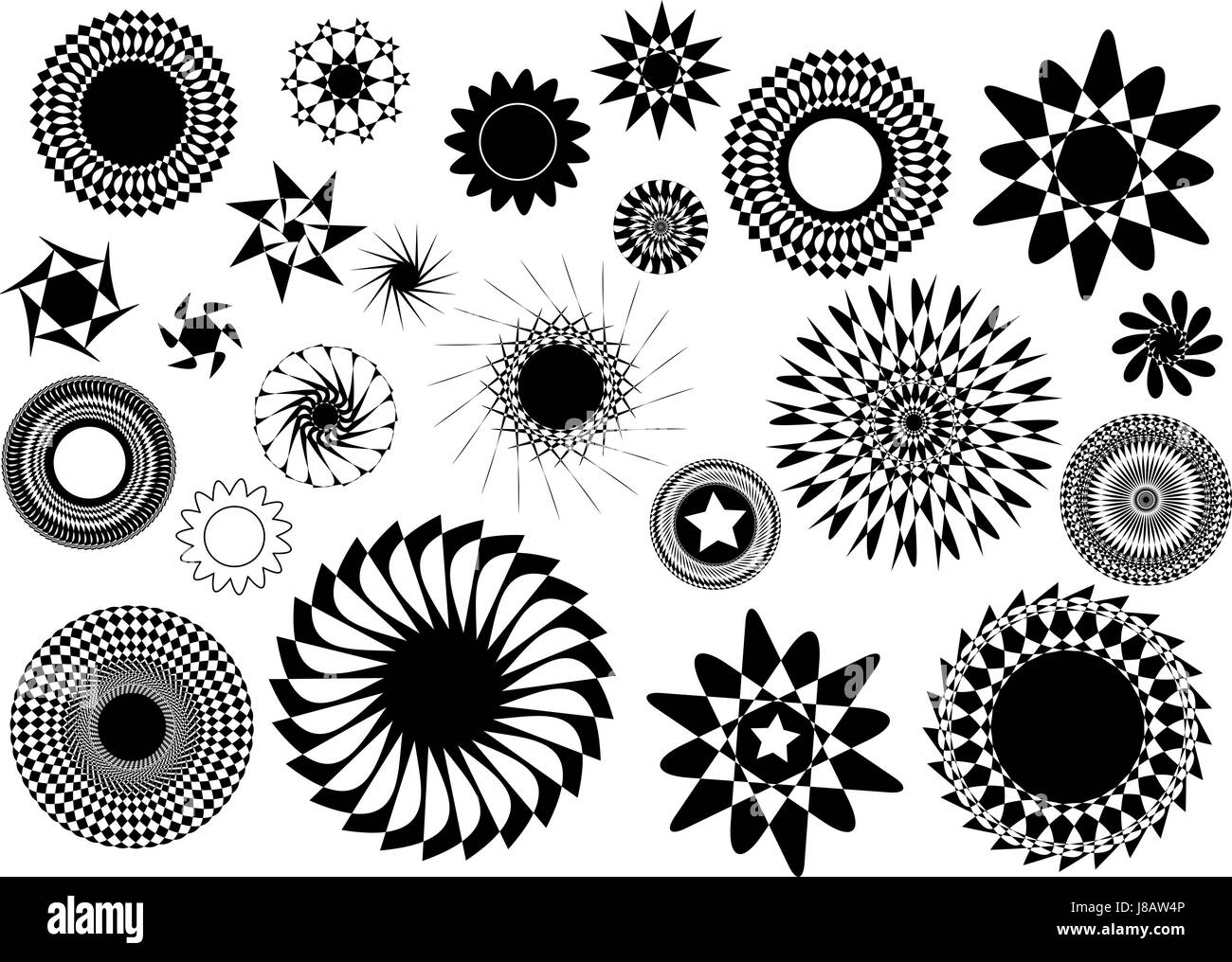 L'art, de la mode, graphique, fleur, plante, baroque, peinture, noir, de teint basané, Banque D'Images