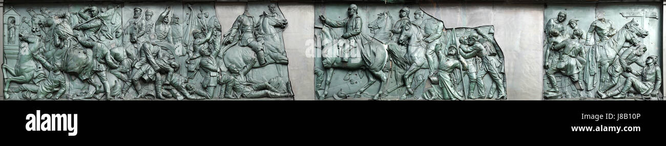 La guerre, Berlin, de secours, de l'allemand, la colonne triomphale, bronze, des jardins zoologiques, Banque D'Images