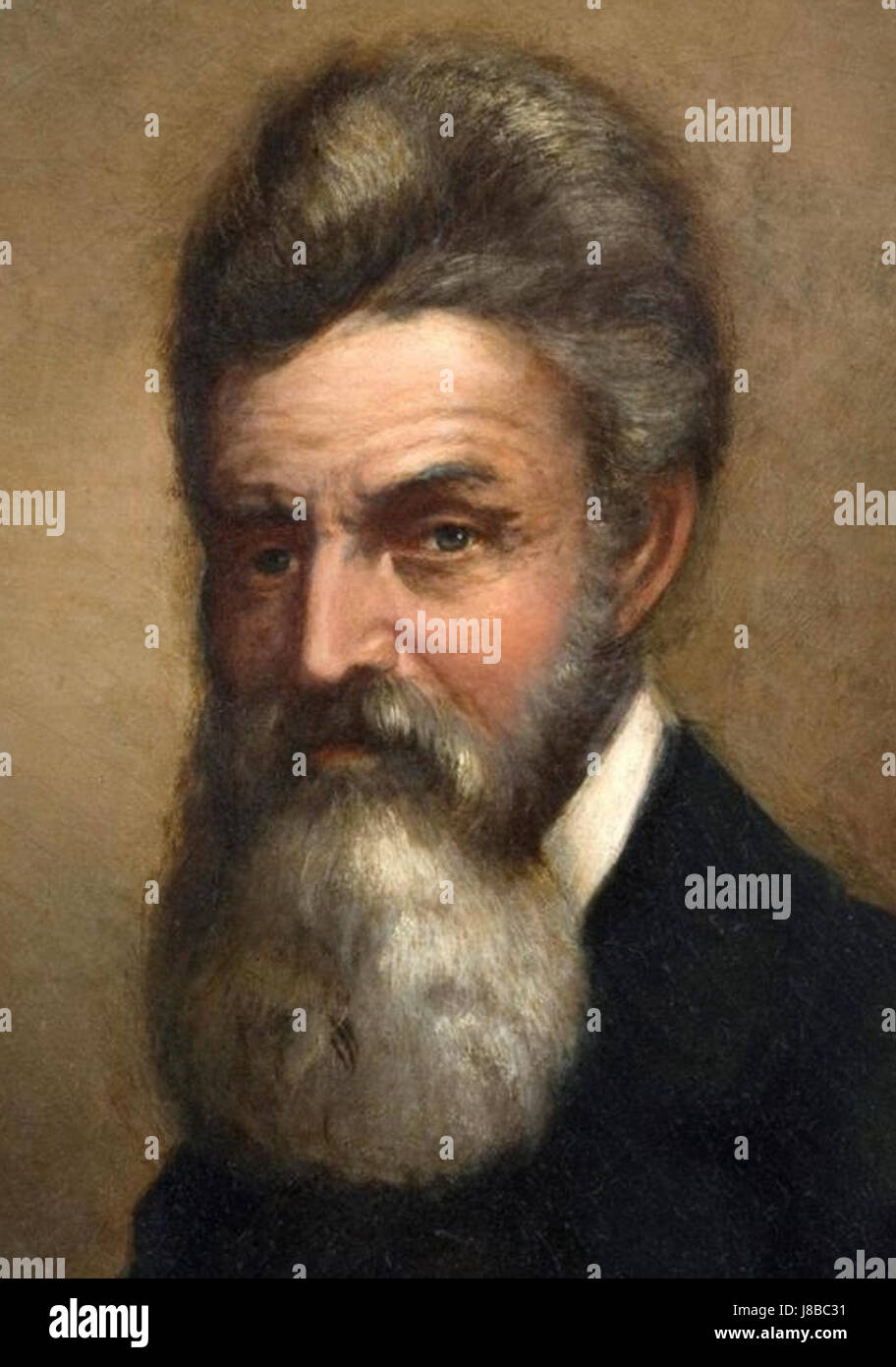 John Brown, un portrait de David Bustill Bowser de 1865, est une œuvre d’art significative capturant la ressemblance de l’abolitionniste. Bowser, un artiste afro-américain, a dépeint la défiance de Brown et son engagement envers le mouvement anti-esclavagiste. Banque D'Images