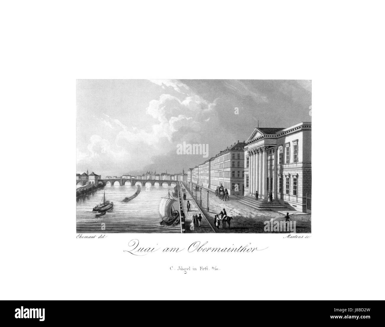 Frankfurt Am Main VPDFSLMEDSE Obermainthor 0002 Quai am Banque D'Images