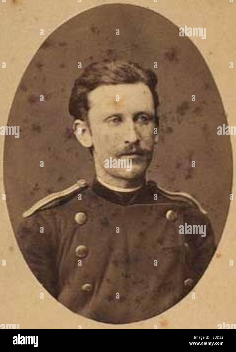 Portrait de Harald Jenssen Tusch, peint par Tillge, représentant la vie de la figure norvégienne entre 1851 et 1922. Cette œuvre d'art capture son importance au cours de son époque dans l'histoire de la Norvège. Banque D'Images