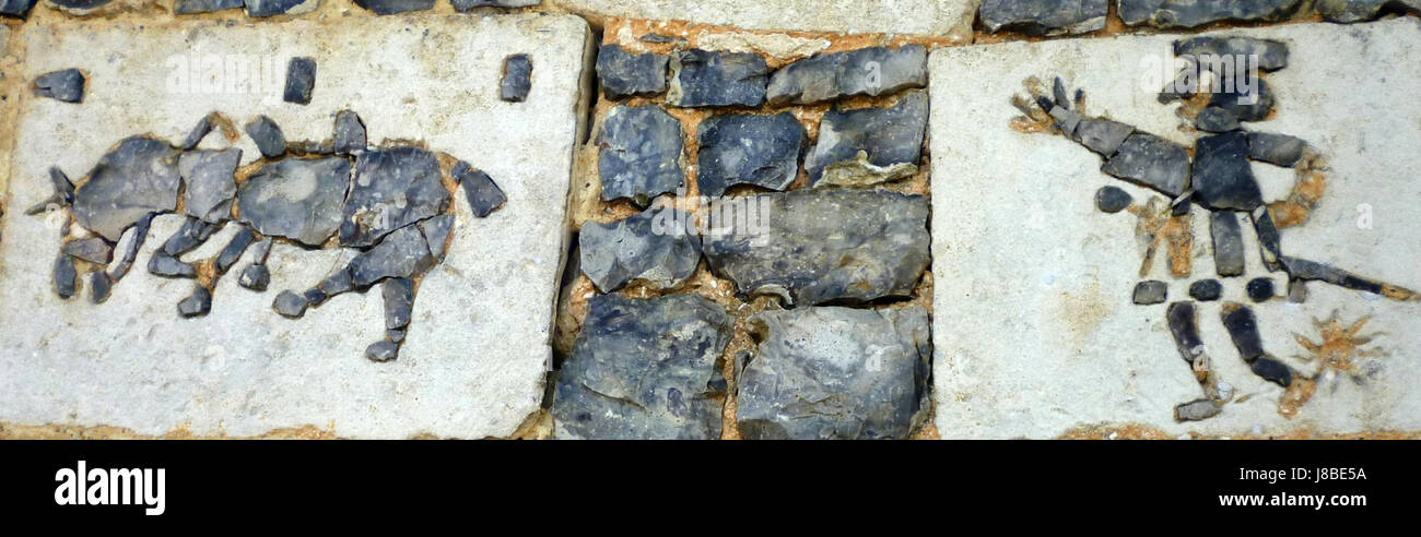 Une œuvre d'art ou une référence littéraire à 'le Chevalier et son cheval', représentant potentiellement un chevalier à cheval, symbolique de thèmes chevaliers ou de représentation historique. Banque D'Images