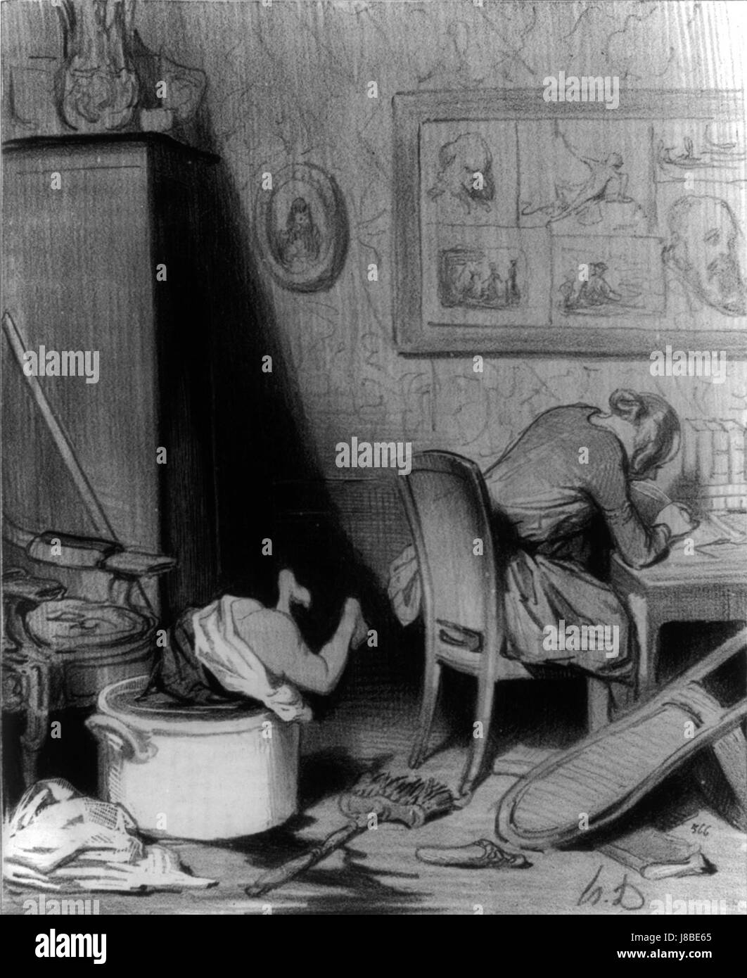 Honoré Daumier Les Bas Bleus cph.3b16416 Banque D'Images