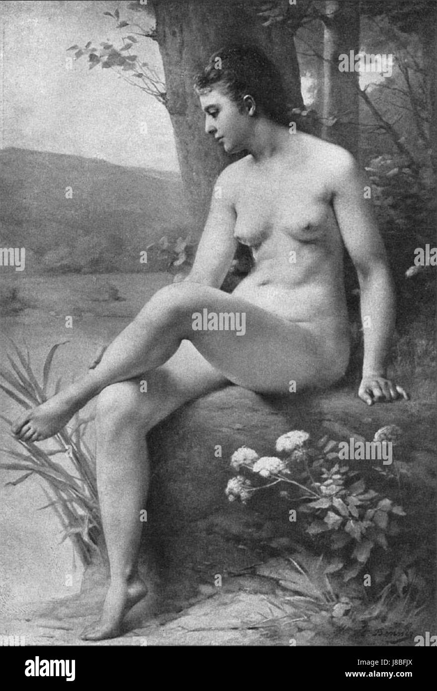 Une Etude d'Emmanuel Benner est une étude en beaux-arts, représentant peut-être une œuvre explorant la profondeur, la lumière et la forme humaine, reflétant l'approche de l'artiste à la composition et sa technique artistique. Banque D'Images