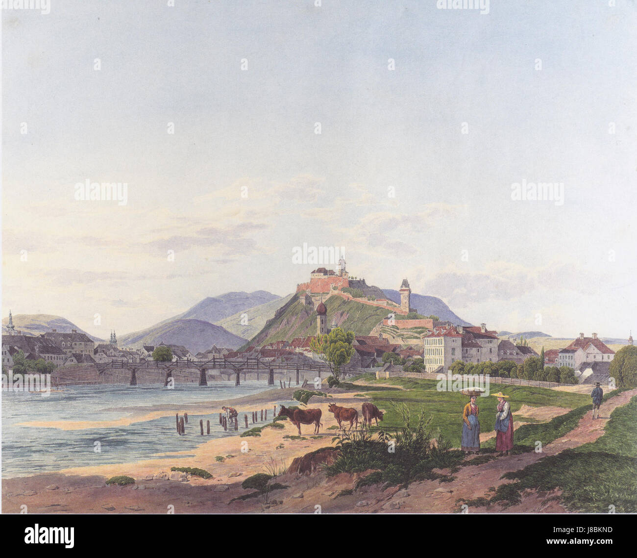 Jakob Alt Ansicht von Graz 1833 34 Banque D'Images