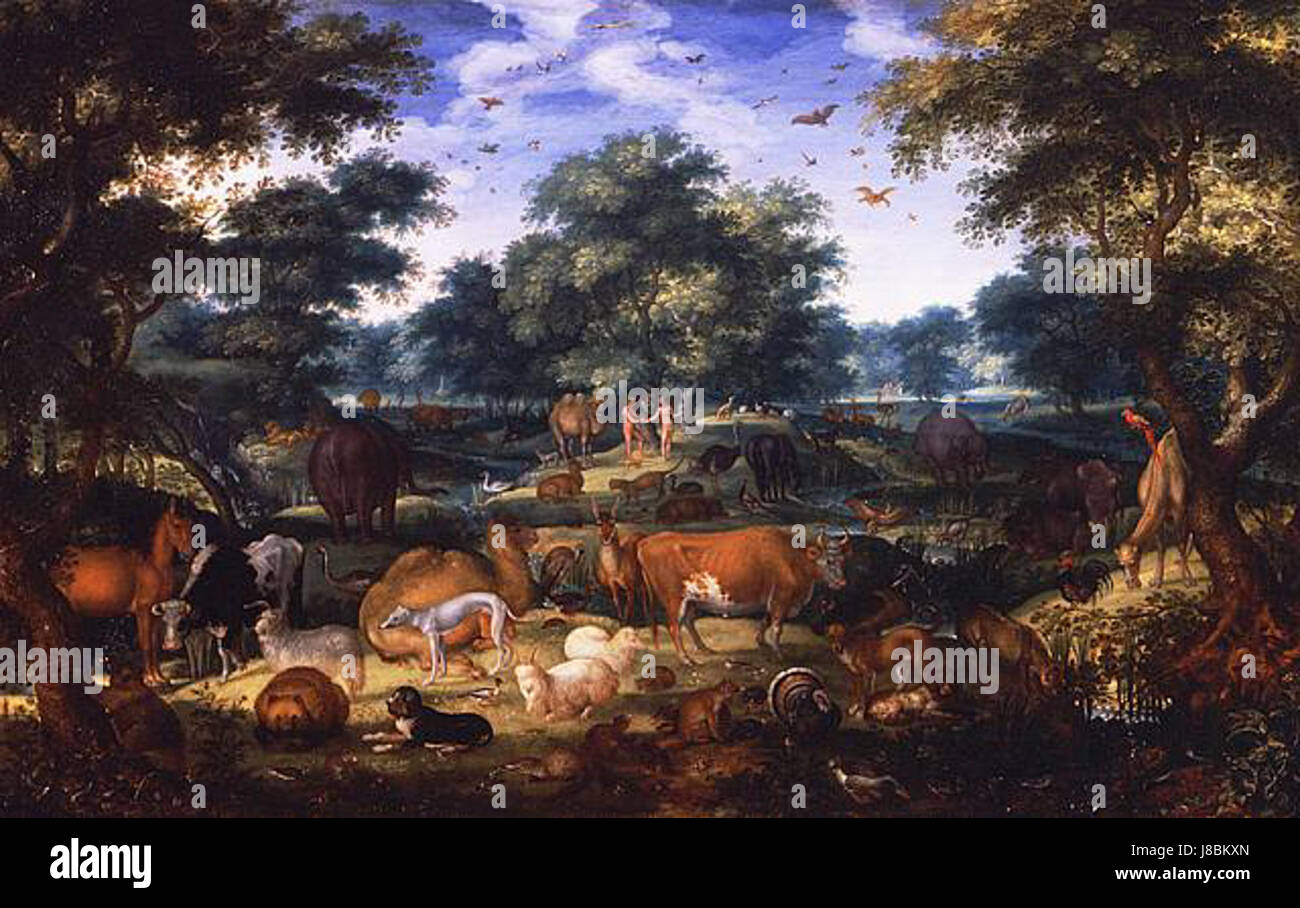 Jacob Savery l'ancien jardin d'Eden 1601 Banque D'Images