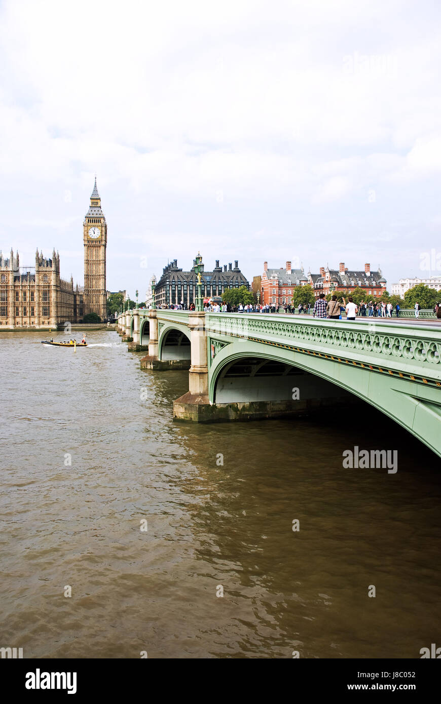 Londres, Angleterre, le Parlement, la Tamise, pont, visites, capital, réveil, réveil Banque D'Images