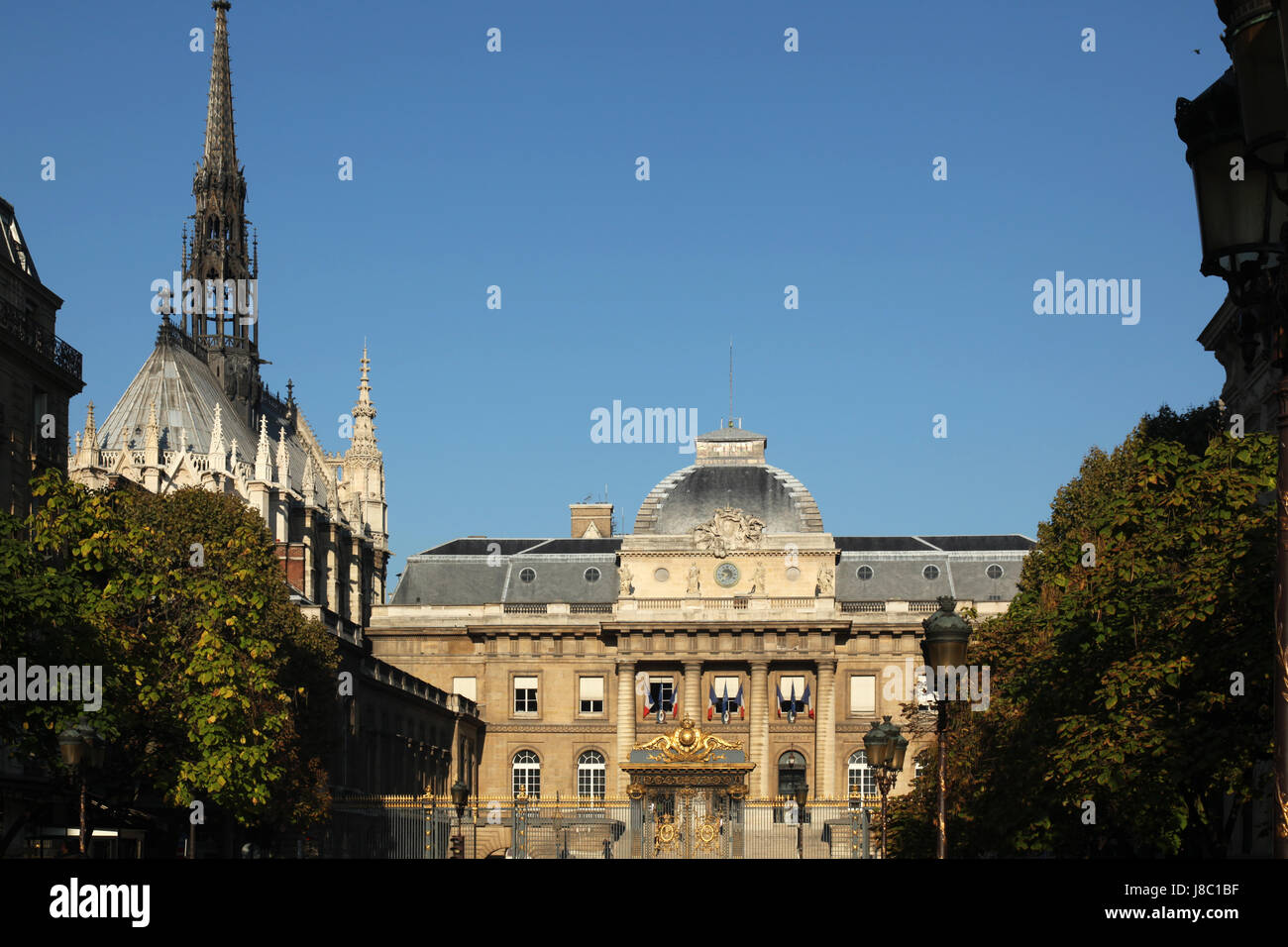 Paris, de la justice, tribunaux, Dome, objectif, passage, gate, archgway, bras, Banque D'Images