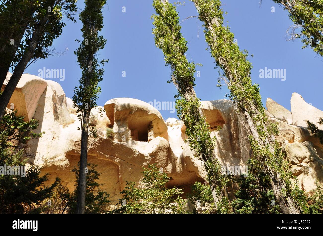 Murs de tuf en Cappadoce Banque D'Images