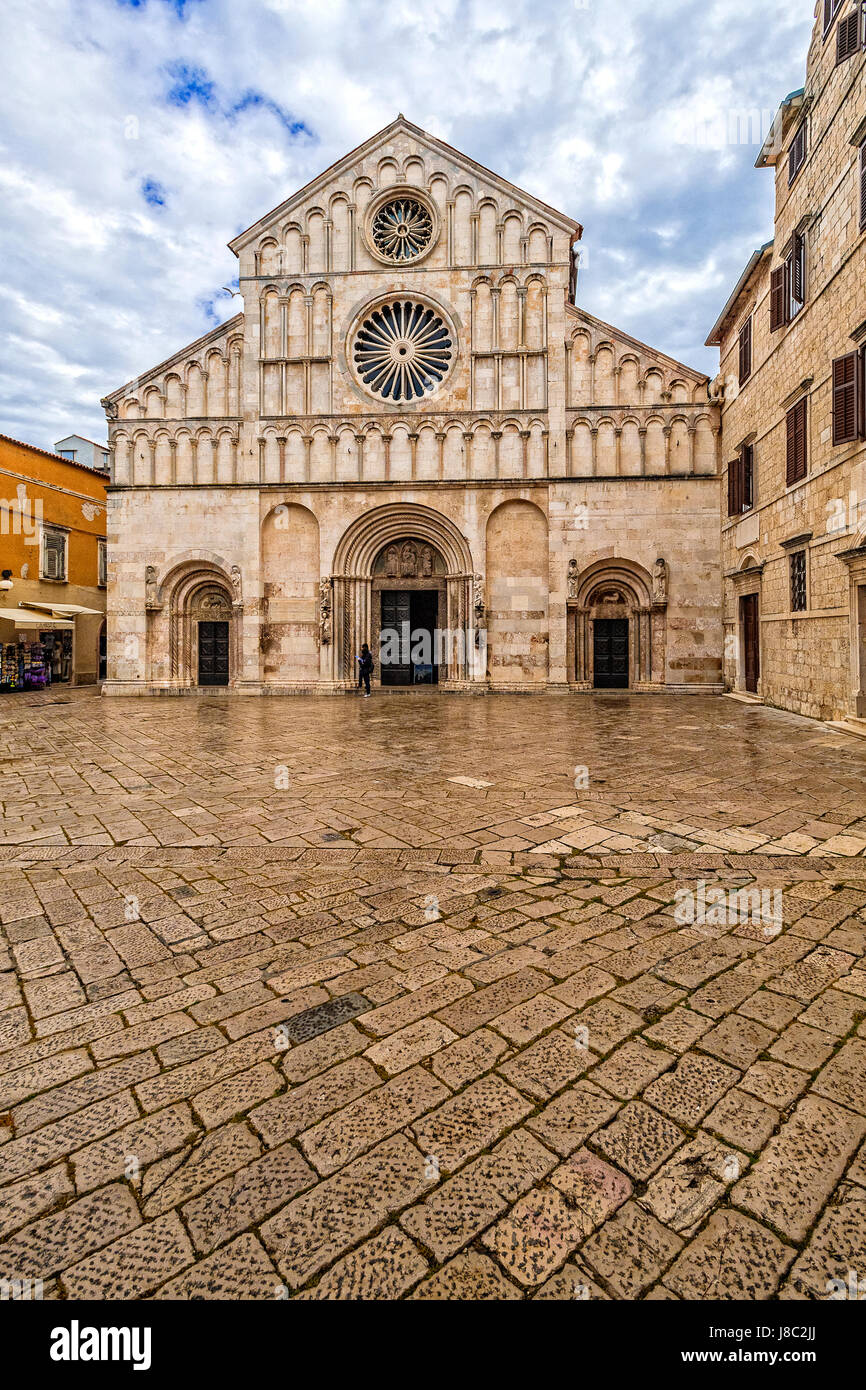 Dalmatie Zadar Cathedral Ste Anastasie Banque D'Images