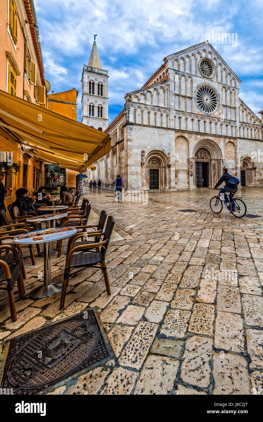 Dalmatie Zadar Cathedral Ste Anastasie Banque D'Images