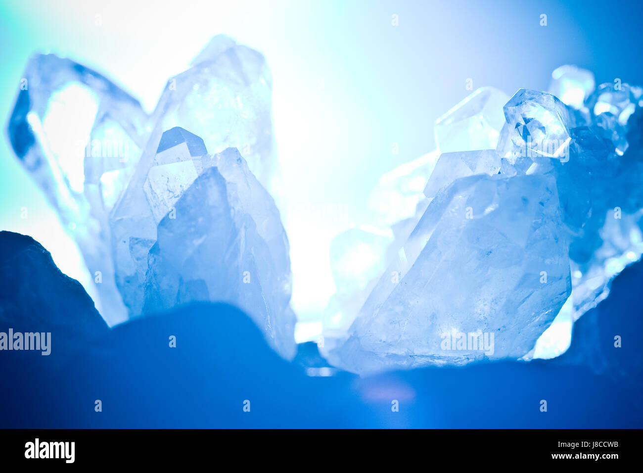 Pierre, roche, Cristal, Cristal de roche, quartz, minéral, nature, bleu, l'éclat, Banque D'Images