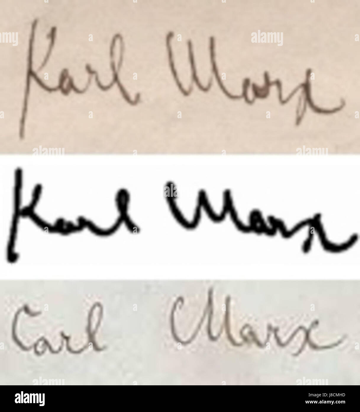 Signatures de Marx Banque D'Images