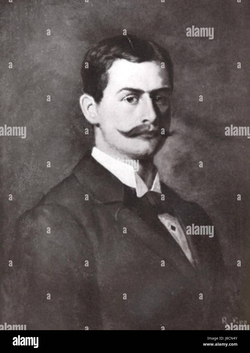 Franz Epp, Portrait v.s. Vater Rudolf Epp 1893 Banque D'Images