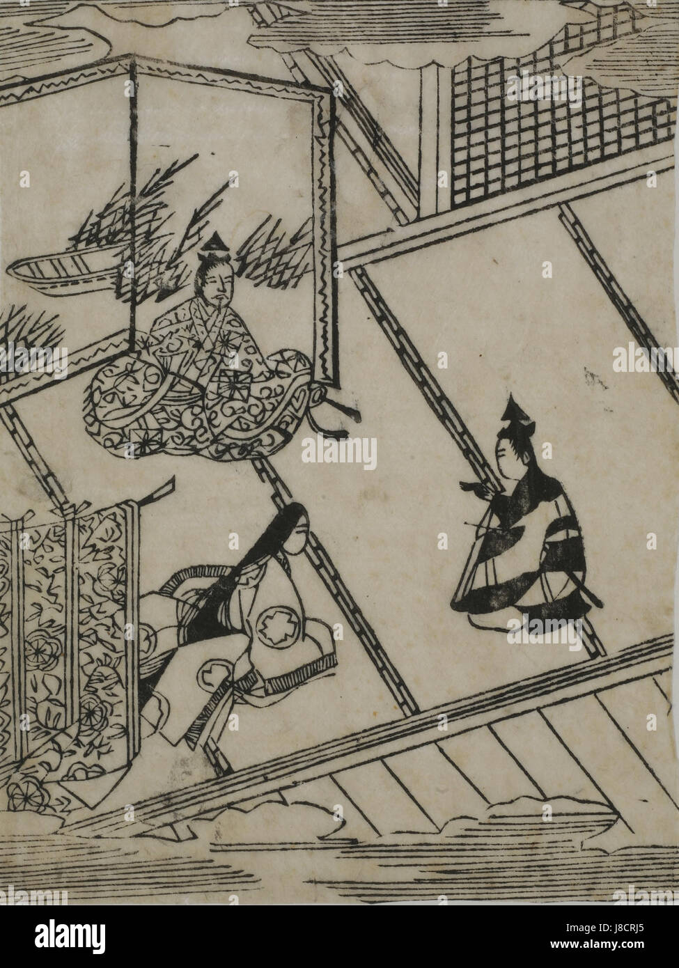 Gravure sur bois au début de l'illustration du livre Banque D'Images