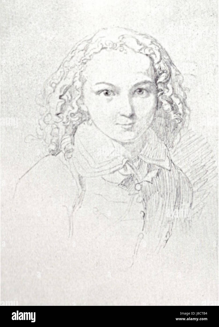 Félix Mendelssohn im Alter von 12 Jahren Mischtechnik von Wilhelm Hensel Banque D'Images