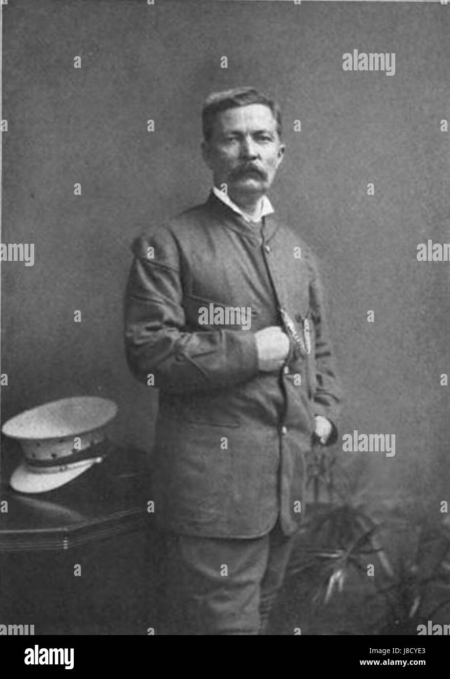 Henry M. Stanley était un explorateur gallois-américain connu pour ses expéditions en Afrique, en particulier pour sa recherche du Dr David Livingstone. Son voyage a contribué à ouvrir l'Afrique centrale à la colonisation européenne et a été essentiel pour cartographier le fleuve Congo. Banque D'Images