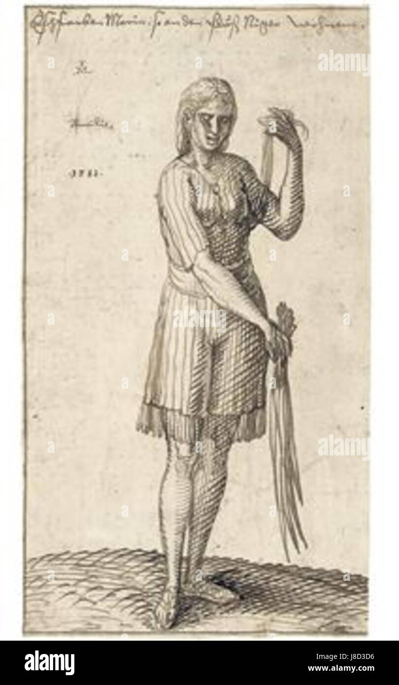 Melchior Lorck 1583 Femme Sénégalaise Banque D'Images
