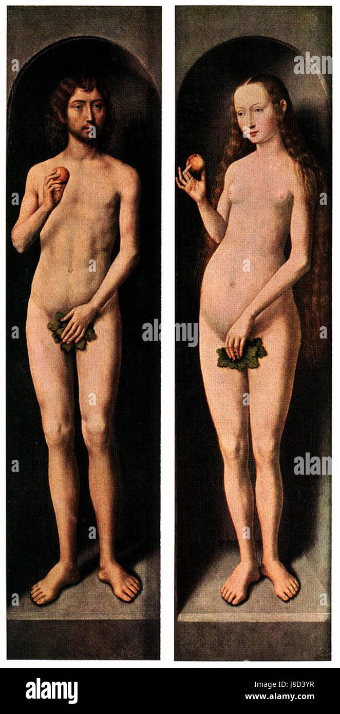 Memling Adam et Eve Banque D'Images