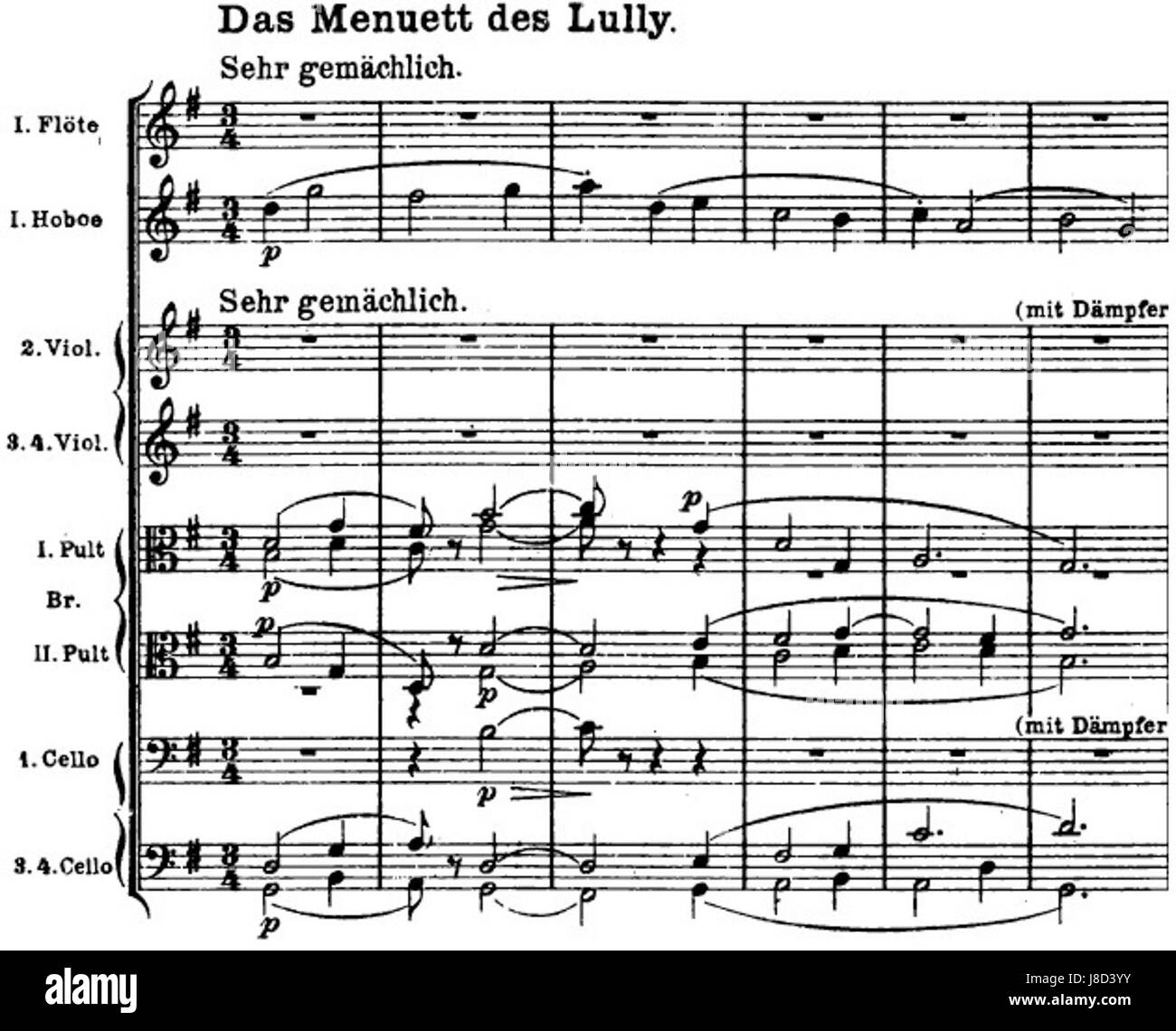 Menuet Lully Banque D'Images
