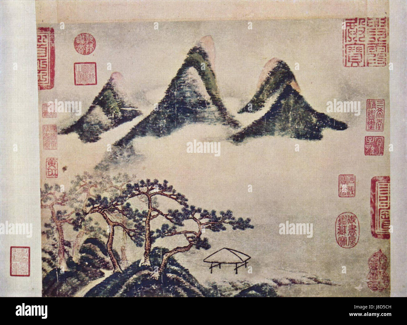 Mi Fei (1051â€"1107) est un peintre chinois de la dynastie Song, connu pour ses peintures de paysages et d'oiseaux et de fleurs. Ses œuvres sont réputées pour leur simplicité et leurs coups de pinceau expressifs. Banque D'Images